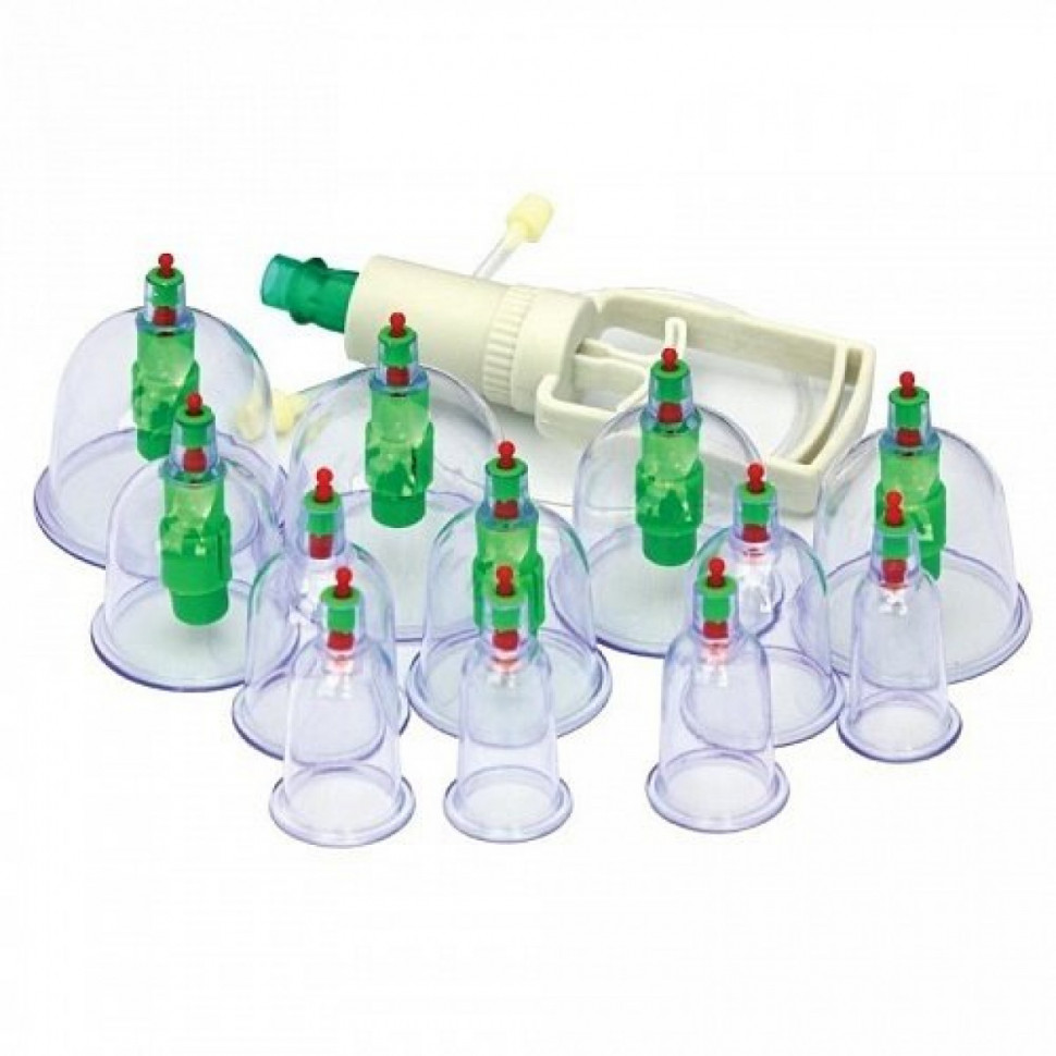 Вакуумные массажные банки с насосом 18 шт. Вакуумные массажные банки с насосом 18 шт.