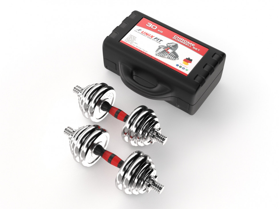 Набор гантелей UNIXFIT в кейсе DBKITU30 Набор гантелей UNIXFIT в кейсе DBKITU30